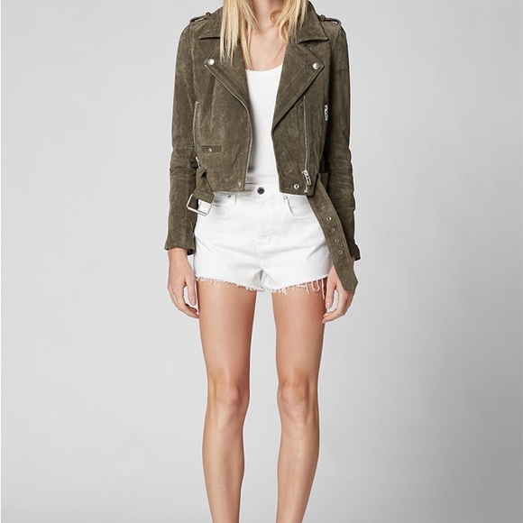 BLANKNYC Green Suede Moto Jacket - Picture 2 of 5